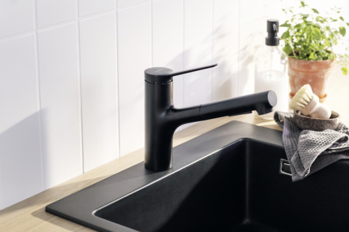HansGrohe Zesis M33 Tek Kollu Eviye Bataryası, 150, Çekilebilir El Duşu, 2Jet - 74800670 - 1