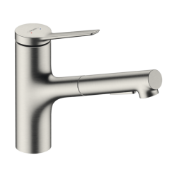 HansGrohe Zesis M33 Tek Kollu Eviye Bataryası, 150, Çekilebilir El Duşu,2Jet, Sbox Lite - 74803800 