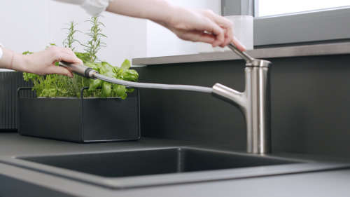 HansGrohe Zesis M33 Tek Kollu Eviye Bataryası, 150, Çekilebilir El Duşu,2Jet, Sbox Lite - 74803800 - 1