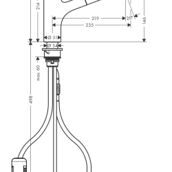 HansGrohe Zesis M33 Tek Kollu Eviye Bataryası, 150, Eco, Çekilebilir El Duşu, 2Jet - 74810000 - 2