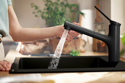 HansGrohe Zesis M33 Tek Kollu Eviye Bataryası, 150, Eco, Çekilebilir El Duşu, 2Jet - 74810000 - HANSGROHE