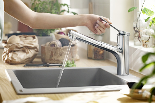 HansGrohe Zesis M33 Tek Kollu Eviye Bataryası, 150, Eco, Çekilebilir El Duşu, 2Jet - 74810000 - 2