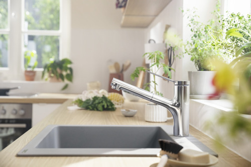 HansGrohe Zesis M33 Tek Kollu Eviye Bataryası, 150, Eco, Çekilebilir El Duşu, 2Jet - 74810000 - 4