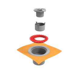 Hüppe Master S Yalıtımlı Mat 10 x10 cm Yer Süzgeci - HÜPPE