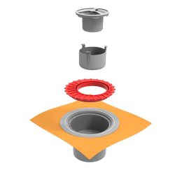 Hüppe Master X Alttan Çıkış Mat 10 x10 cm Yer Süzgeci - 2