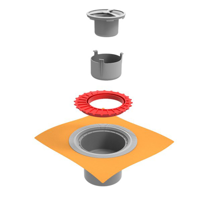 Hüppe Master X Yalıtımlı Noktasal Su Gideri 15 x 15 cm Mat Alttan - 2