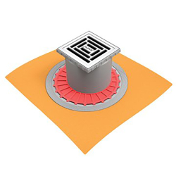 Hüppe Master X Yalıtımlı Noktasal Su Gideri 15 x 15 cm Mat Alttan - HÜPPE