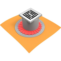 Hüppe Master X Yalıtımlı Noktasal Su Gideri 15 x 15 cm Mat Yandan - HÜPPE