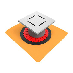 Hüppe Masters Yalıtımlı Noktasal Su Gideri 15 x 15 cm Mat Alttan - HÜPPE