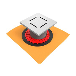 Hüppe Masters Yalıtımlı Noktasal Su Gideri 15 x 15 cm Mat Yandan - HÜPPE