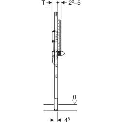 Lavabo için Geberit Duofix lavabo elemanı, 130 cm, sıva altı fonksiyon kutulu elektronik ankastre batarya, abdest için: B=50cm, H=130cm, T=7cm - 4