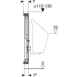 Pisuvar için Geberit Kombifix elemanı, 109–127 cm, üniversal, sıva üstü su bağlantılı modeller için - 4