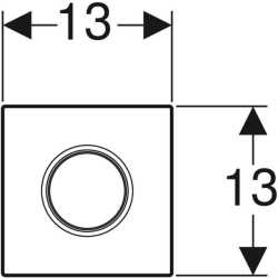 Pnömatik deşarj tetiklemeli Geberit pisuvar deşarj kontrolü, kumanda kapağı Tip 01: Beyaz - 3
