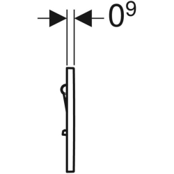 Pnömatik deşarj tetiklemeli Geberit pisuvar deşarj kontrolü, kumanda kapağı Tip 01: Beyaz - 4