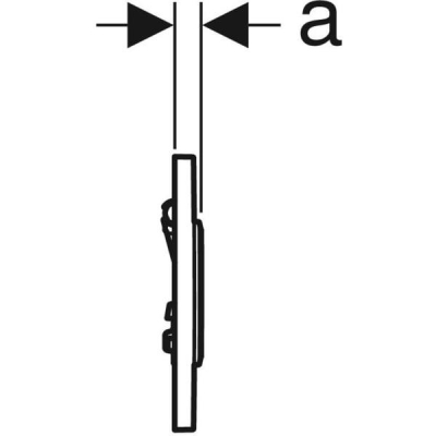 Pnömatik deşarj tetiklemeli Geberit pisuvar deşarj kontrolü, kumanda kapağı Tip 10: fırçalanmış, parlak - 4