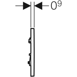 Pnömatik deşarj tetiklemeli Geberit pisuvar deşarj kontrolü, kumanda kapağı Tip 30: beyaz, altın - 4