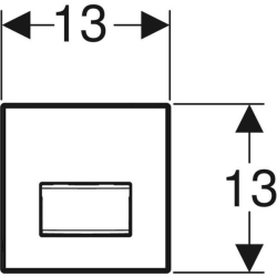 Pnömatik deşarj tetiklemeli Geberit pisuvar deşarj kontrolü, kumanda kapağı Tip 50: Beyaz - 3