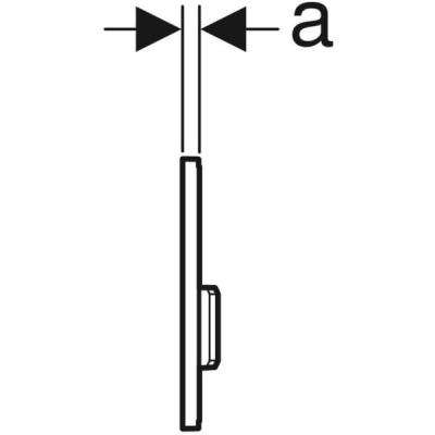 Pnömatik deşarj tetiklemeli Geberit pisuvar deşarj kontrolü, kumanda kapağı Tip 50: Beyaz - 4