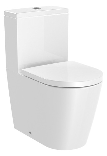 ROUND - Kompakt Yerden Klozet, Kanalsız, Çift Çıkışlı - 1