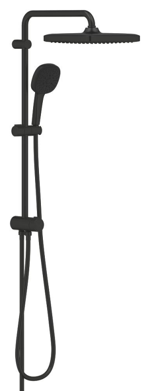 Tempesta System 250 Cube Duvar Bağlantılı, Divertörlü Duş Sistemi Mat Siyah - 269772431 - 1