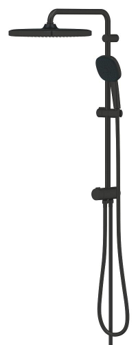 Tempesta System 250 Cube Duvar Bağlantılı, Divertörlü Duş Sistemi Mat Siyah - 269772431 - 3
