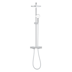 Tempesta System 250 Duvara monte termostatik bataryalı duş sistemi Krom-Beyaz - 26670001 - 2