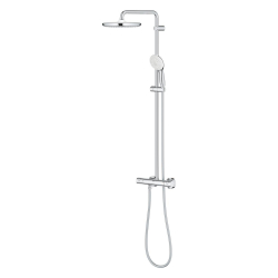 Tempesta System 250 Duvara monte termostatik bataryalı duş sistemi Krom-Beyaz - 26670001 - 3