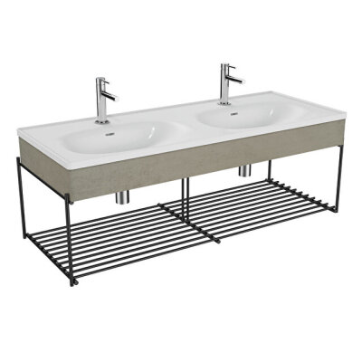 VitrA Equal Lavabo Ünitesi, 130 cm Raflı - 1