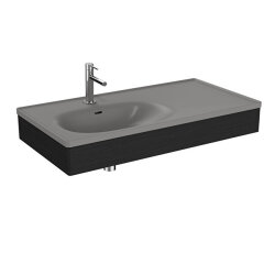 VitrA Equal Lavabo Ünitesi Hareli Siyah Meşe 100 cm - VİTRA