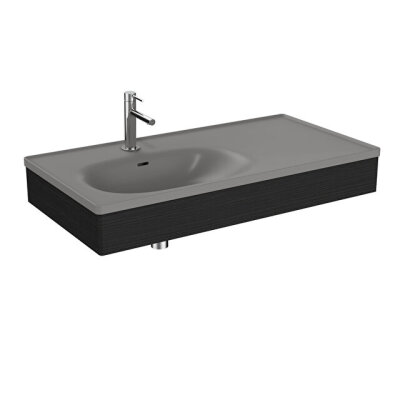 VitrA Equal Lavabo Ünitesi Hareli Siyah Meşe 100 cm - 1