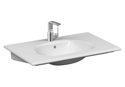 VitrA Frame Parlak Beyaz 80 cm Etajerli Lavabo - 1