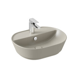 VitrA Geo Oval Tezgah Üstü Lavabo Mat Bej, 55 cm - VİTRA