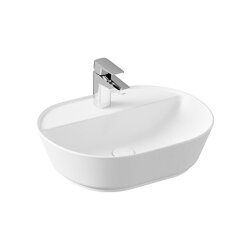 VitrA Geo Oval Tezgah Üstü Lavabo Mat Beyaz, 55 cm - VİTRA