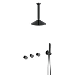 VitrA Liquid Ankastre Duş Seti Parlak Siyah - VİTRA