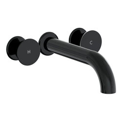 VitrA Liquid Ankastre Lavabo Bataryası Uzun, Parlak Siyah - VİTRA