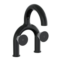 VitrA Liquid Lavabo Bataryası (2 Delikli Lavabolar İçin), Parlak Siyah - VİTRA