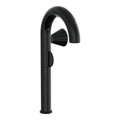 VitrA Liquid Lavabo Bataryası Yüksek, Sağdan Kullanım, Parlak Siyah - 1