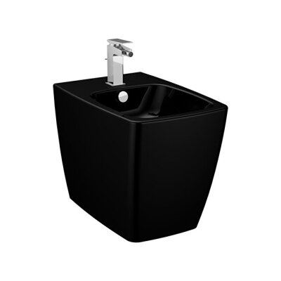 VitrA Metropole Parlak Siyah Duvara Tam Dayalı Yerden Bide, 54 cm - 1