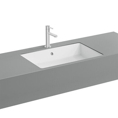 VitrA Nuo Dikdörtgen Tezgah Altı Lavabo Beyaz, 60 cm - 1
