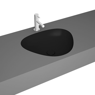 VitrA Plural 47 cm Mat Siyah Üçgen Tezgah Altı Lavabo - 1