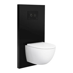 VitrA RenoForm Asma Klozetler İçin Taharet Deliksiz Platform Siyah, 6 cm - VİTRA