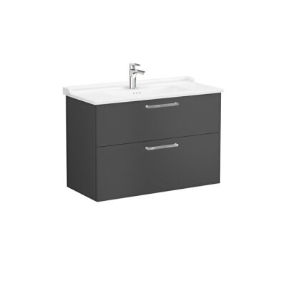 VitrA Root Flat 100 cm Mat Fırtına Gri Lavabo Alt Dolabı - 1