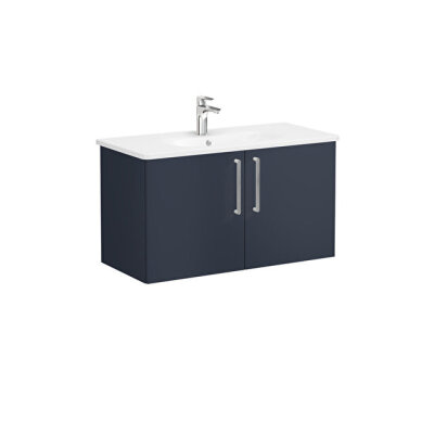 VitrA Root Flat 100 cm Mat Lacivert Lavabo Alt Dolabı - 1
