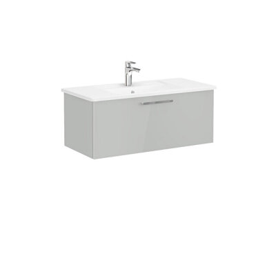 VitrA Root Flat 100 cm Parlak İnci Grisi Lavabo Alt Dolabı - 1