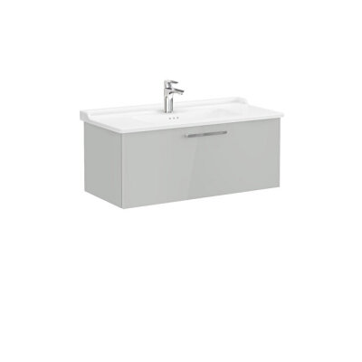 VitrA Root Flat 100 cm Parlak İnci Grisi Lavabo Alt Dolabı - 1