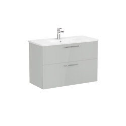 VitrA Root Flat 100 cm Parlak İnci Grisi Lavabo Alt Dolabı - VİTRA