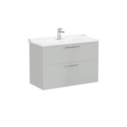 VitrA Root Flat 100 cm Parlak İnci Grisi Lavabo Alt Dolabı - VİTRA