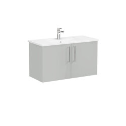 VitrA Root Flat 100 cm Parlak İnci Grisi Lavabo Alt Dolabı - VİTRA