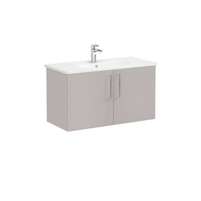 VitrA Root Flat 100 cm Parlak Sahra Beji Lavabo Alt Dolabı - 1
