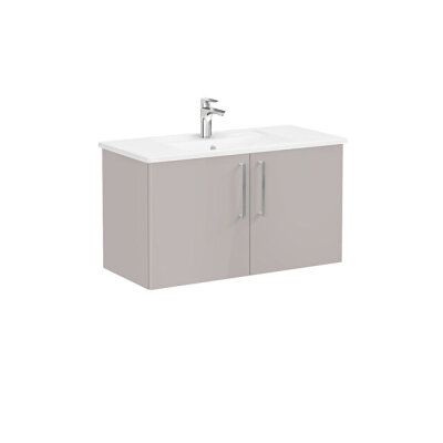 VitrA Root Flat 100 cm Parlak Sahra Beji Lavabo Alt Dolabı - 1